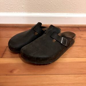 Birkenstock Boston Black Oiled Leather 45